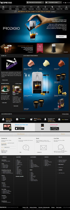 雀巢咖啡機官網(wǎng)設(shè)計賞析 簡約與功能性的完美融合